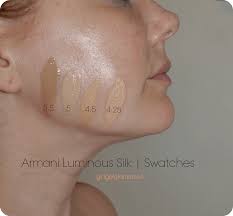 Armani Luminous Silk Foundation Swatches 4 25 4 5 5