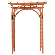 Angeles Home Solid Wood Garden Arch Pergola Trellis For Climbing Plants Outdoor Wedding Arch Natural