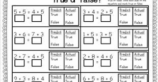 True Or False Equations Freebie