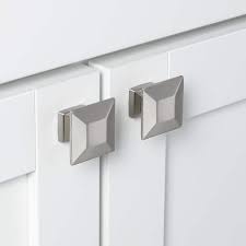 satin nickel square cabinet