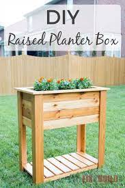 Diy pallet planter box with drawing plans. How To Build A Diy Raised Planter Box With Hidden Drainage System This Wooden Diy Planter Bo Raised Planter Boxes Plans Raised Planter Boxes Planter Box Plans
