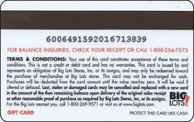 Big lots credit card accounts are issued by comenity capital bank. Gift Card Big Lots Big Lots United States Of America Big Lots Col Us Big Lots 013