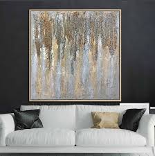 Abstract Gold Silver Wall Art
