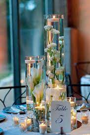 40 Glass Cylinder Wedding Centerpiece