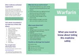 Vitk helps the blood to coagulate while warfarin is trying to thin your blood.it is recommended that if you were eating foods high in vit.k such as broccoli, spinach, salad greens on a regular basis you may continue to eat them. Warfarin Information Brochure