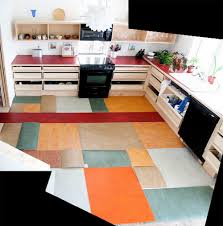 patchwork kitchen floor made from