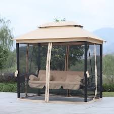Outdoor Patio Daybed Gazebo Swing