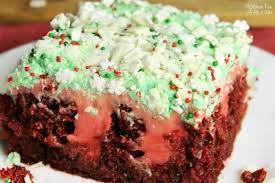 Topped off with whipped topping and other ingredients a poke cake is easy to assemble, moist, flavorful, and fun to both make and eat. Red Velvet Poke Cake For Christmas Kitchen Fun With My 3 Sons