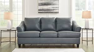 genoa leather queen sleeper sofa gray
