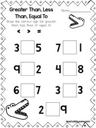 10 Greater Than Less Than Equal Draw The Sign Worksheets Preschool Grade 1