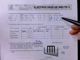 Electrolysis Of Melts 1 And 2 Answers
