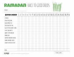 Ramadan Kids Chart Track Those Good Deeds Dezign Surge