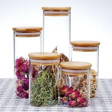 Glass Food Storage Jars Containers With