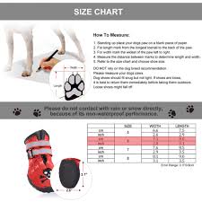 Petacc Pet Boots Paw Protector Dog Boots With Reflective Straps Anti Slip Sole Red 8