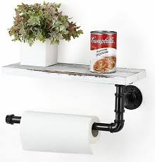 Bty Paper Towel Holder With Shelf Wall