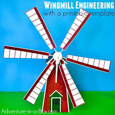 a windmill model with a printable pattern