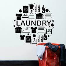 Stiker Dinding Laundry Wall Decal Words