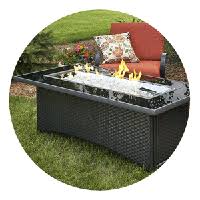Round cast stone top gas fire pit table. Fire Tables Firepitsdirect Com