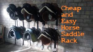 and easy diy horse saddle rack