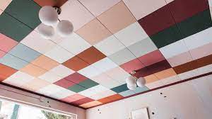 how to mask ugly drop ceiling tiles