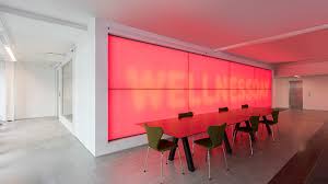 Workplace With Luminous Textile Panels