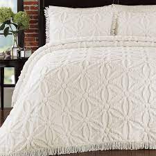 cotton chenille bedspread set king