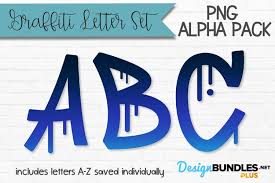 graffiti letters alphabet blue