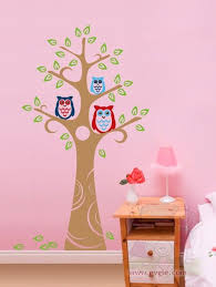Owls Wall Decals Nursery Owl Tree Wall