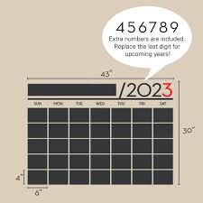 2023 Chalkboard Wall Calendar Large