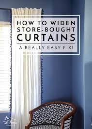 how to widen bought curtains an