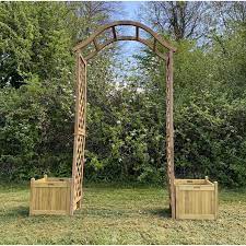 Dorchester Wooden Arch With Planters