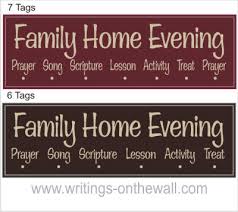 Family Home Evening Chart Bone Casual Vinyl Only