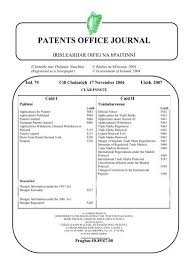 Check spelling or type a new query. Patents Office Journal Irish Patents Office