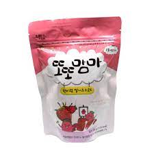 Bánh Ăn Dặm Gạo Lức Vị Sữa Chua Dâu 30g - Hàn Quốc (Cho Bé Từ 12