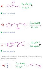 Of Alkynes By Elimination Reactions
