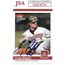 Buy top products on ebay. Athlon Sports Craig Biggio Signed 2004 Fleer Skybox Platinum Baseball Card 61 Jsa Hh18731 Houston Astros