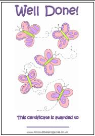 Butterfly Reward Chart Kids Puzzles And Games