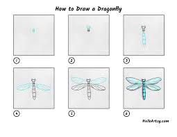 how to draw a dragonfly oartsy