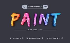 Paint Artist Editable Text Effect
