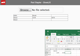 convert excel to html table