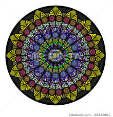 rose window stained glass circular
