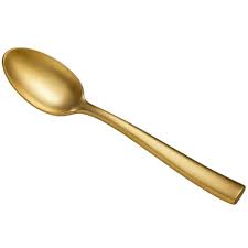 matte gold stainless steel teaspoon