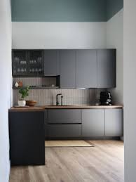 grey cabinets and laminate floors