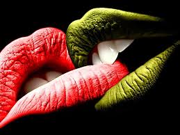 green lips kiss hd wallpaper peakpx