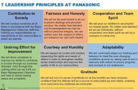 7 Leadership Principles At Panasonic Values List