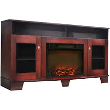 rustic electric fireplace tv stand