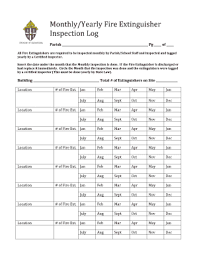 Make sure you (and your extinguishers) can pass the following inspection items. Printable Monthly Fire Extinguisher Inspection Form Template Excel Fill Online Printable Fillable Blank Pdffiller