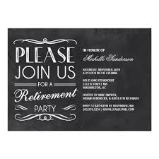 Vintage Chalkboard Retirement Party Invitation Card