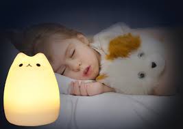Portable Cute Kitty Silicone Led Night Lamp Usb Rechargeable Children Night Light With Warm White 7 Color Breathing Modes Touch Sensor Control For Baby Kids Adults Walmart Com Walmart Com