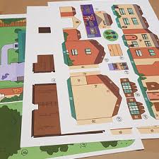 Weitere ideen zu sims haus, haus, charmed zauberhafte hexen. Simpson House Papier Modell Papercraft Karte Modell Kit Etsy
